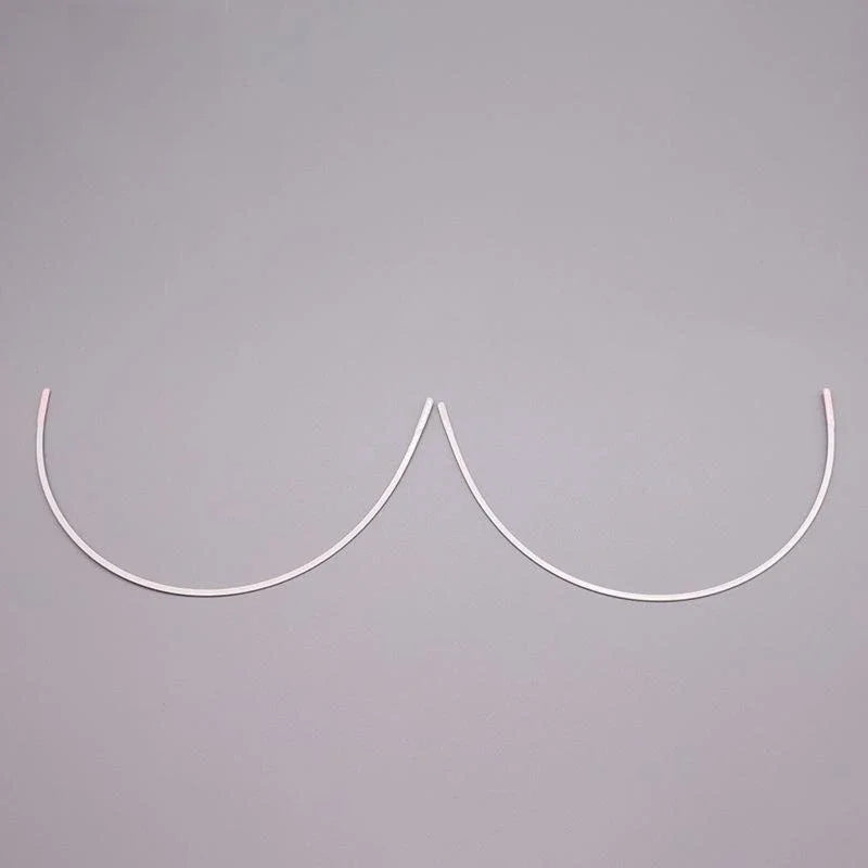 White Bra Underwires 12 Pieces - Professional Lingerie Making Supplies for Bustiers & Bras