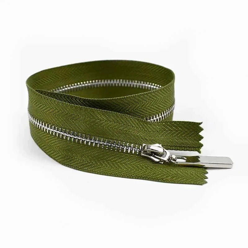 4-Pack 3# Metal Zippers - 15-70cm Close-End & Open-End Zippers for Bags, Garments & Repairs