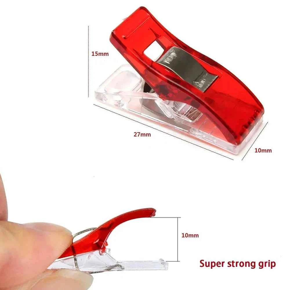 Plastic Sewing Clips 50pcs - Strong Wonder Clips for Quilting, Bag Making & Crafts