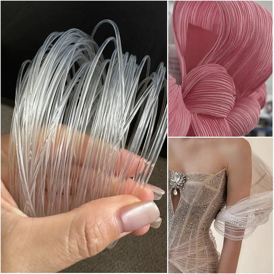5 Yards Round Plastic Boning - 0.8-3mm Flexible Corset & Bra Boning