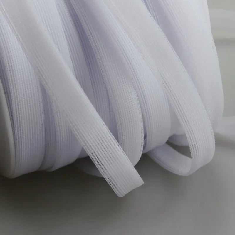 Mesh Binding Ribbon 10 Yards - 9mm Sheer Fold-Over Binding for Transparent Garments & Corsets