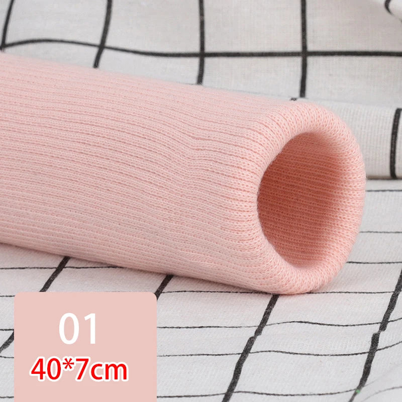 35cm Pre-Made Elastic Rib Cuffs - 7cm Wide Ready-to-Sew Cuffs for Sweaters & Trousers