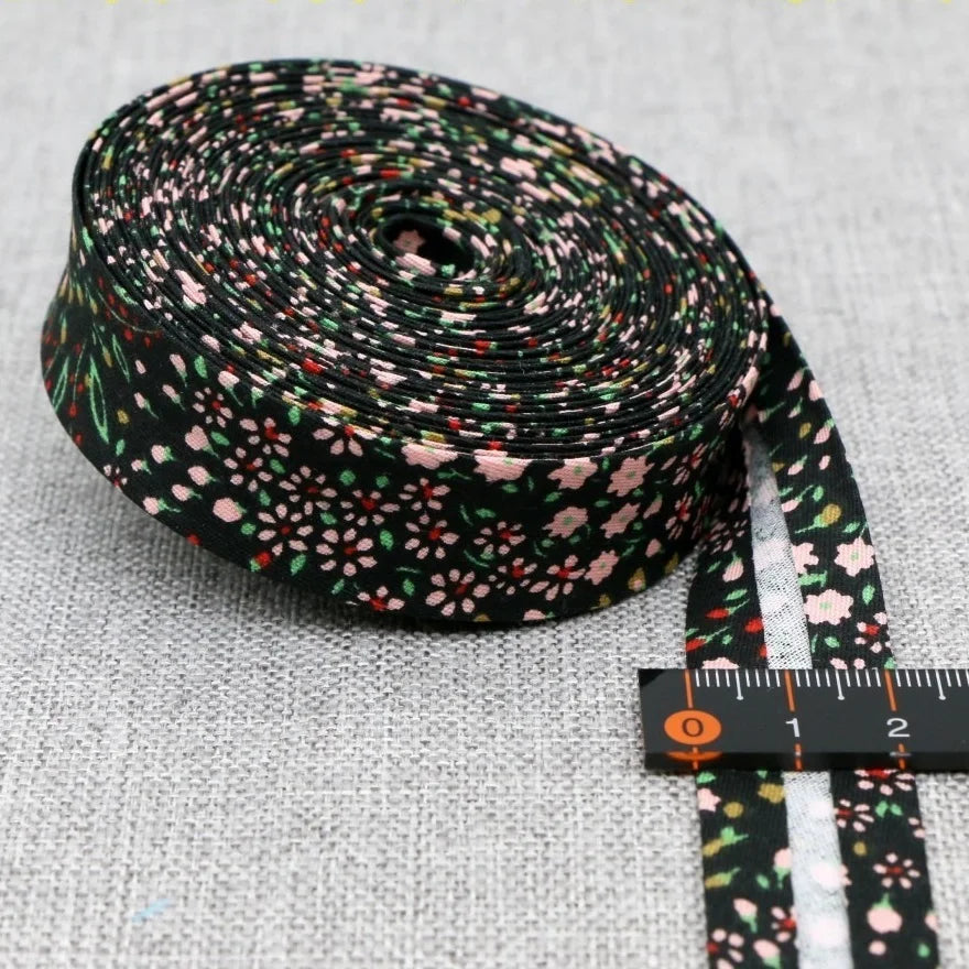 20mm Dot Print Bias Binding Tape 5m or 10m - Cotton Bias Tape for Sewing & Crafts
