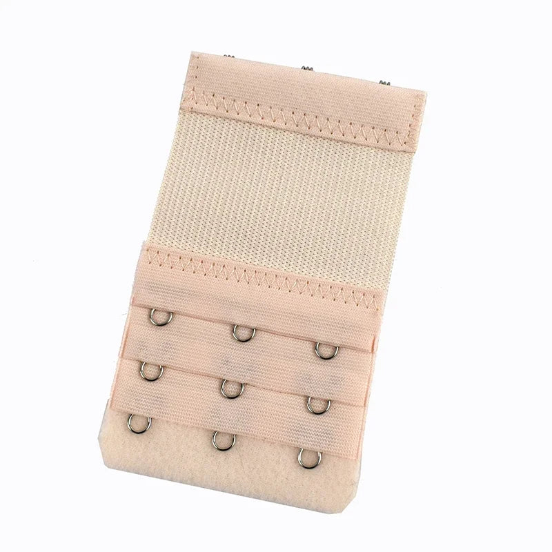 Bra Strap Extension 3-Row Hook & Eye - Adjustable Bra Extenders (2/5/10 Pack)