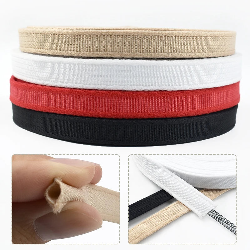 10mm Nylon Bra Underwire Casing - 5-20M Plush Channeling Tape for Lingerie