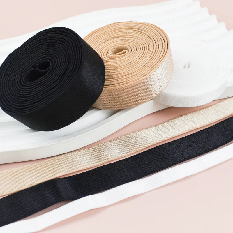 10 Meters Plain Elastic Band - For Bra Straps & Waistbands (6-30mm)