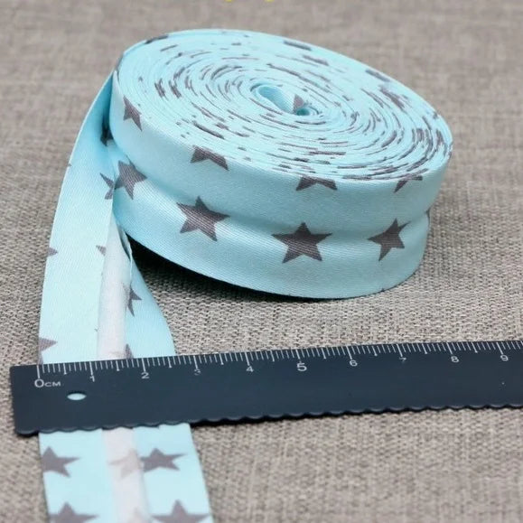 Cotton Bias Binding Tape 20-25mm x 5m - Printed Dots, Stripes & Tartan Patterns
