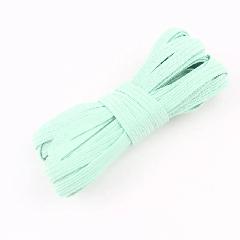 6mm Elastic Band - Multi-Color Polyester Spandex Elastic for Sewing & Lingerie (5m-40m)