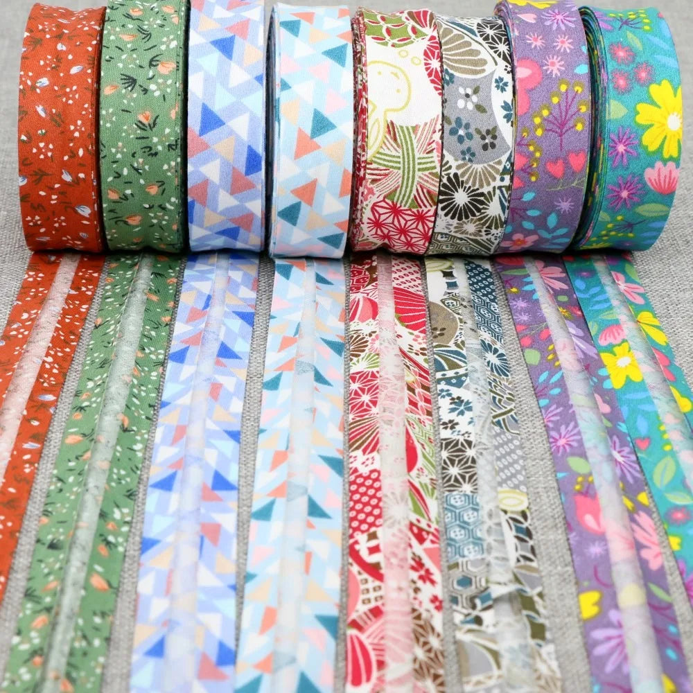 20mm Dot Print Bias Binding Tape 5m or 10m - Cotton Bias Tape for Sewing & Crafts