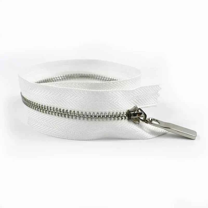 4-Pack 3# Metal Zippers - 15-70cm Close-End & Open-End Zippers for Bags, Garments & Repairs