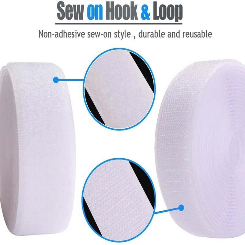 Velcro closures x 5Meters/Lot comes in Black or white