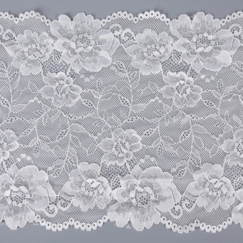 3 Yards Wide Elastic Lace Fabric 20cm - Stretchy Lace for Lingerie
