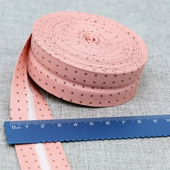 Cotton Bias Binding Tape 20-25mm x 5m - Printed Dots, Stripes & Tartan Patterns