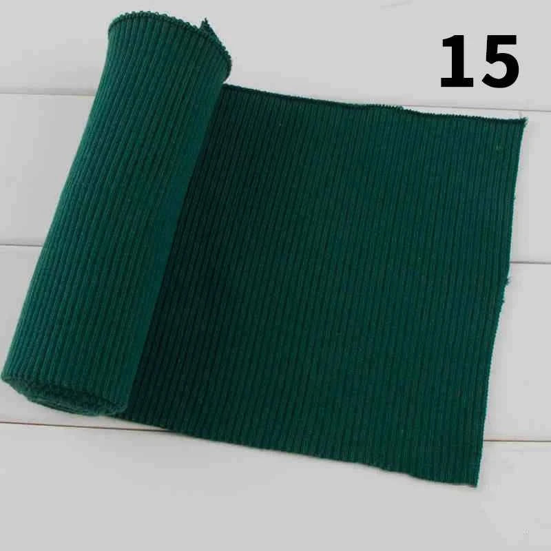 1 Yard Pure Cotton Stretch Rib Knitted Fabric - 17cm Wide for Necklines, Cuffs & Hems