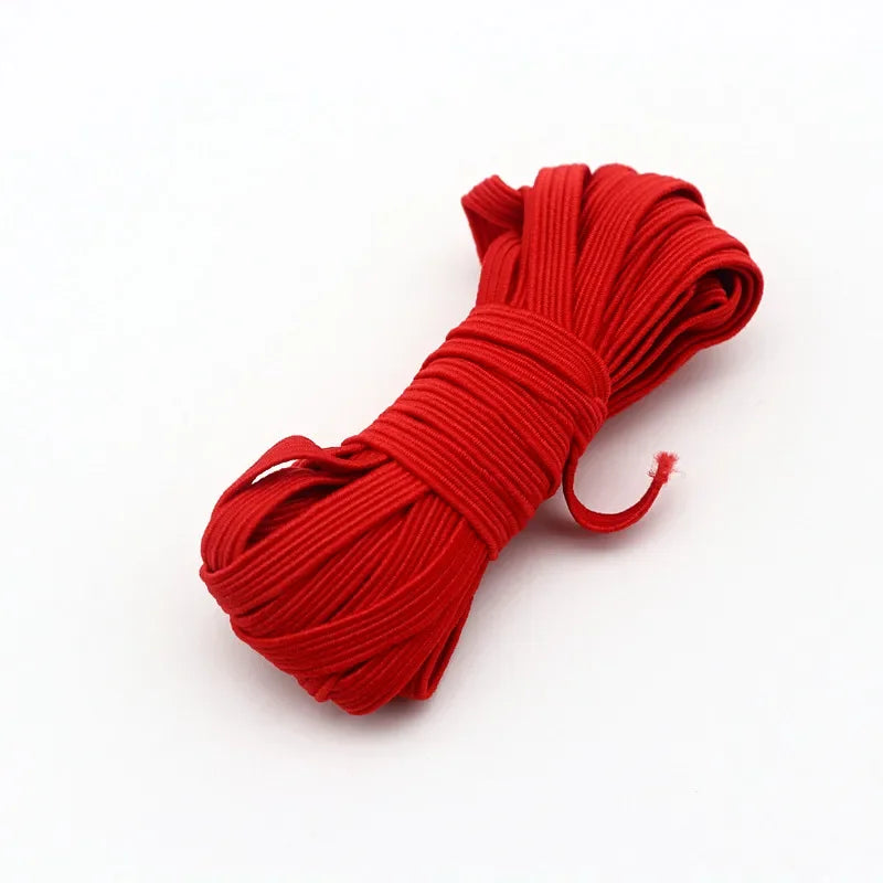 6mm Elastic Band - Multi-Color Polyester Spandex Elastic for Sewing & Lingerie (5m-40m)