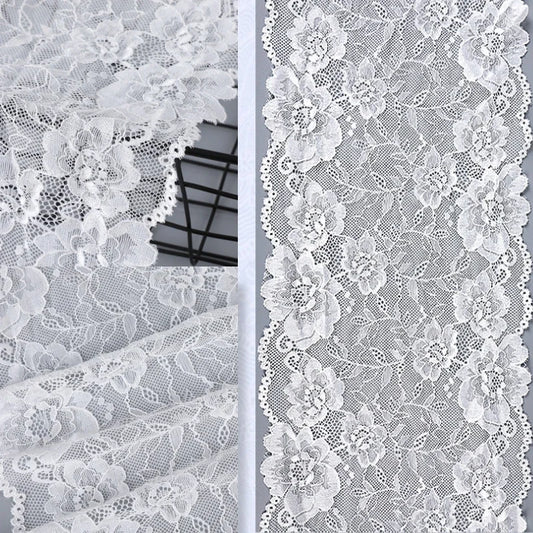 3 Yards Wide Elastic Lace Fabric 20cm - Stretchy Lace for Lingerie