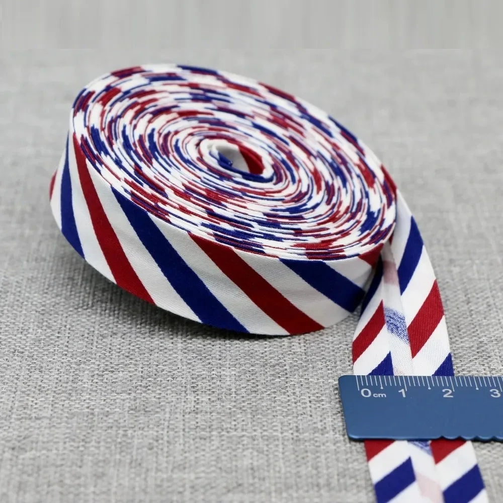 20mm Dot Print Bias Binding Tape 5m or 10m - Cotton Bias Tape for Sewing & Crafts