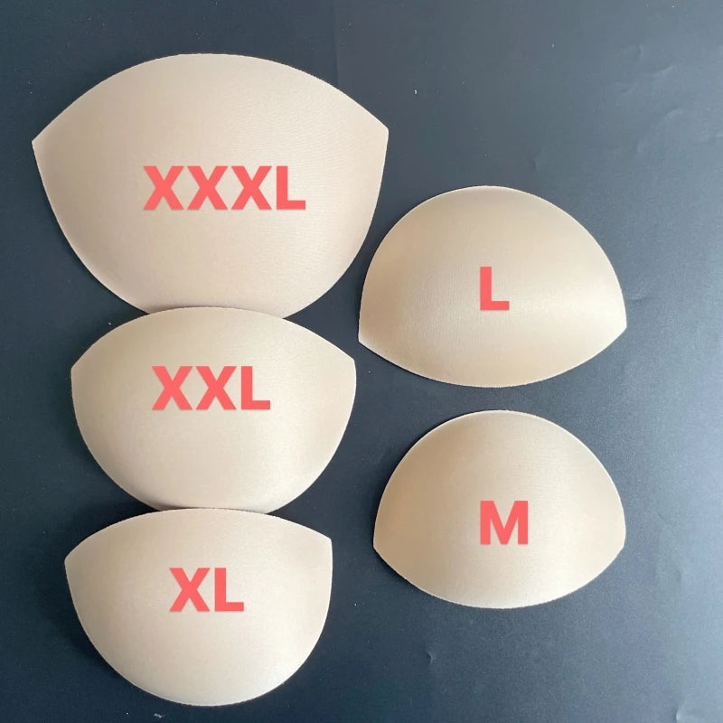 4 Pairs Breathable foam Bra Pads - Soft Chest Cups for Swimwear & Dresses (S-XXXL)