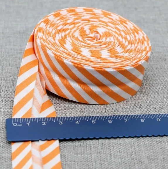 Cotton Bias Binding Tape 20-25mm x 5m - Printed Dots, Stripes & Tartan Patterns