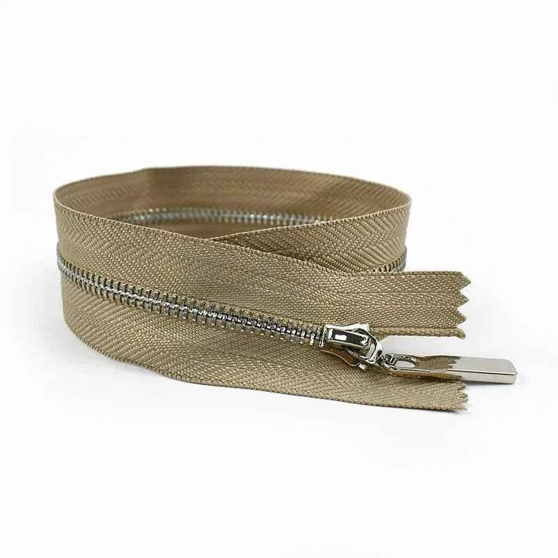 4-Pack 3# Metal Zippers - 15-70cm Close-End & Open-End Zippers for Bags, Garments & Repairs