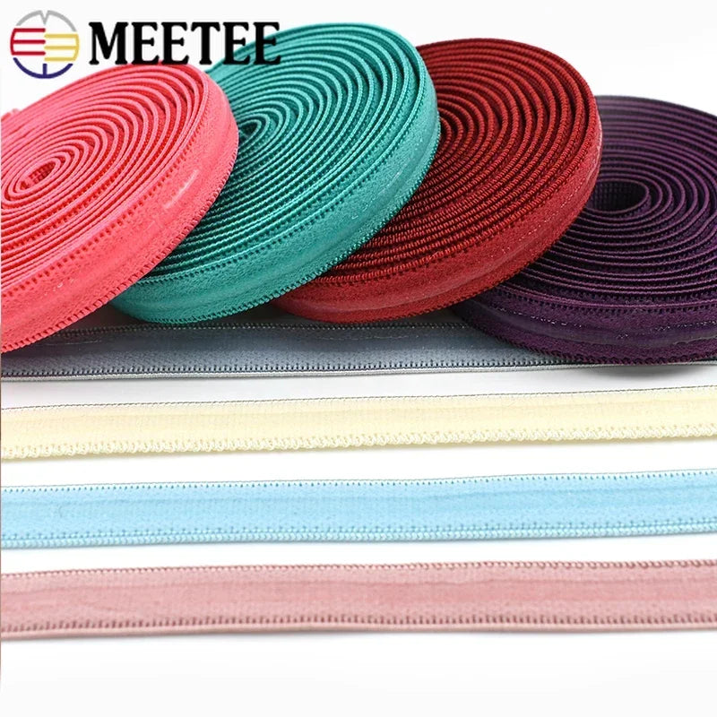 1, 3, 5 or 10 Meters 10mm Bra Strap Elastic with Silicone Non-Slip Strip