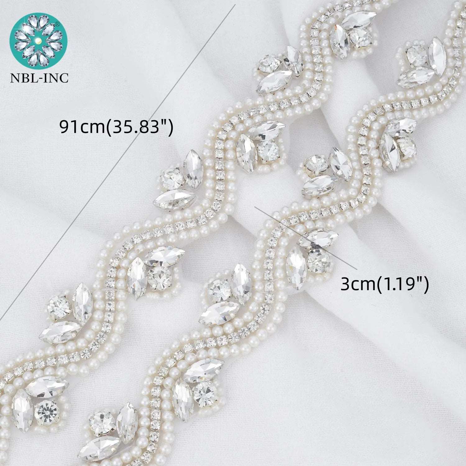 (1 YARD) Silver clear bridal beaded crystal rhinestone applique trim belt gold sewing iron on for wedding dress clothing WDD0278