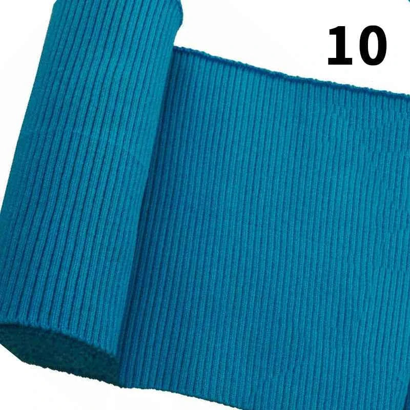 1 Yard Pure Cotton Stretch Rib Knitted Fabric - 17cm Wide for Necklines, Cuffs & Hems