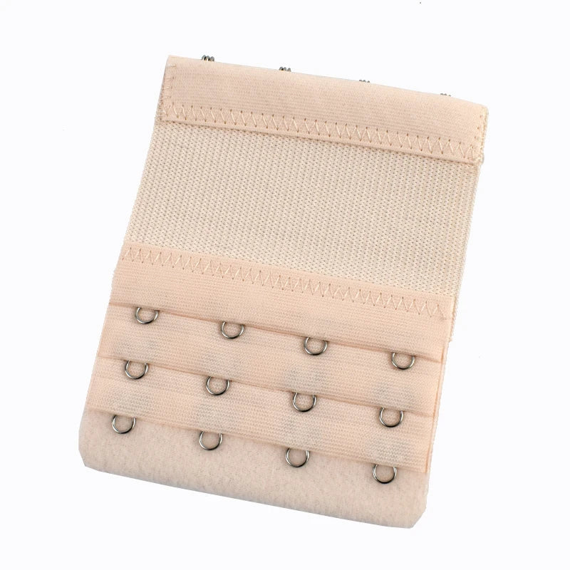 Bra Strap Extension 3-Row Hook & Eye - Adjustable Bra Extenders (2/5/10 Pack)