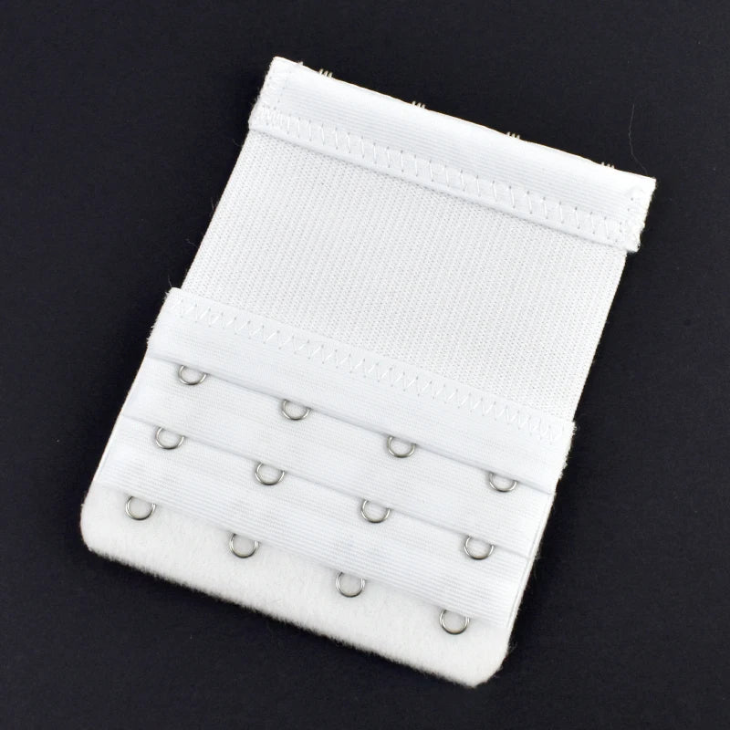 Bra Strap Extension 3-Row Hook & Eye - Adjustable Bra Extenders (2/5/10 Pack)