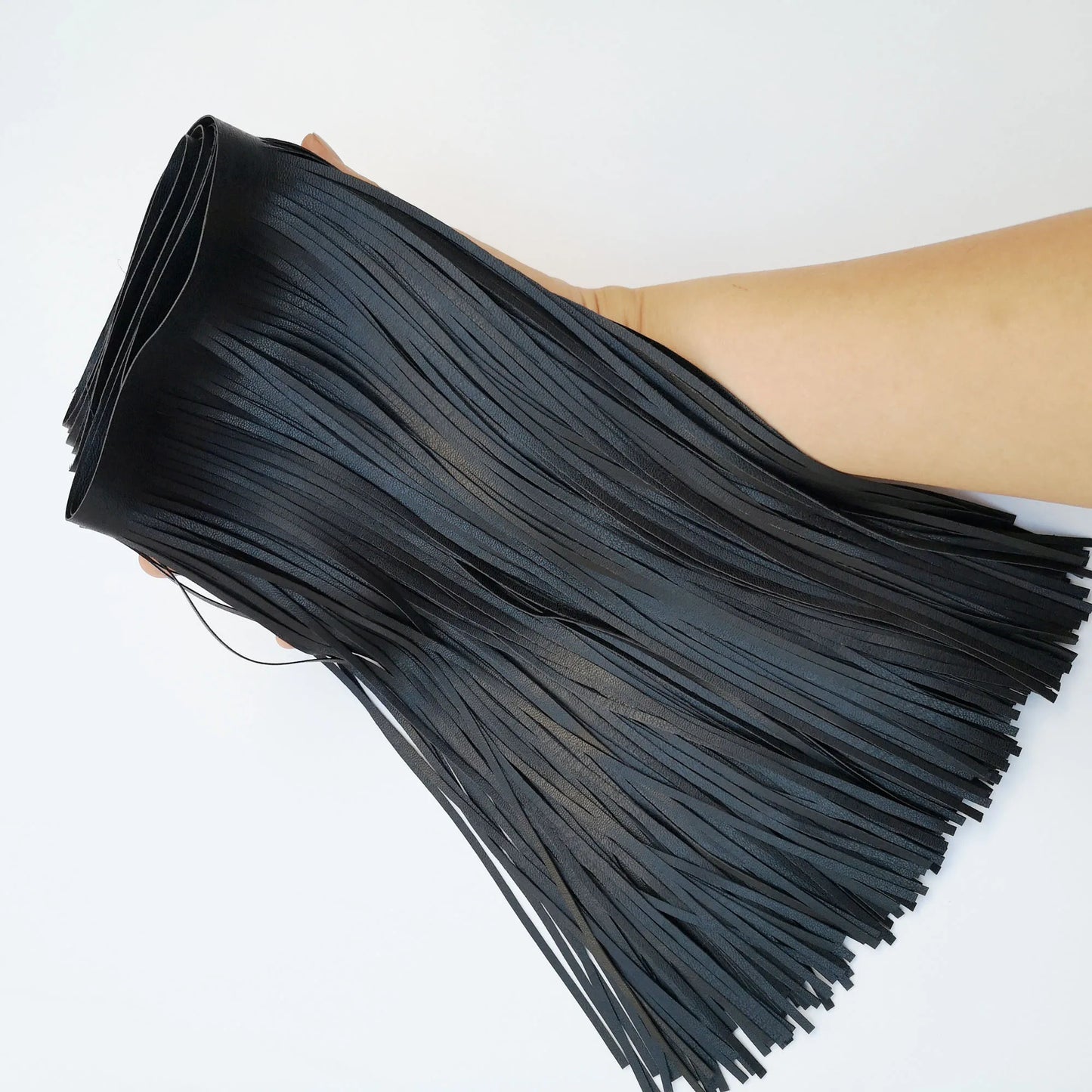 91cm Double-Sided PU Leather Tassel Fringe - 15cm or 30cm Wide Trim