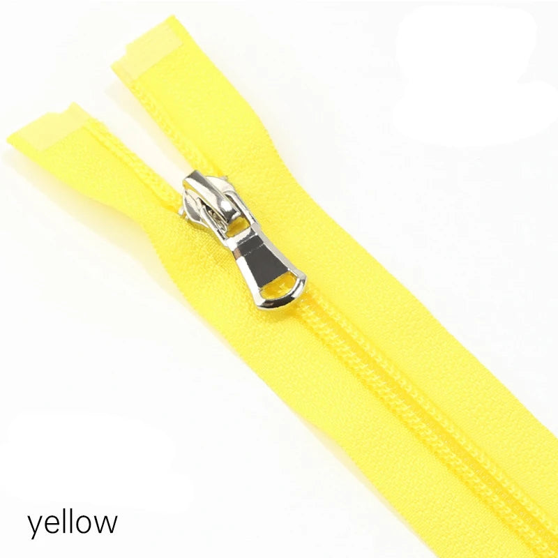 5-Pack Nylon Open-End Zippers - 40-80cm Lightweight Zippers for Jackets & Garments
