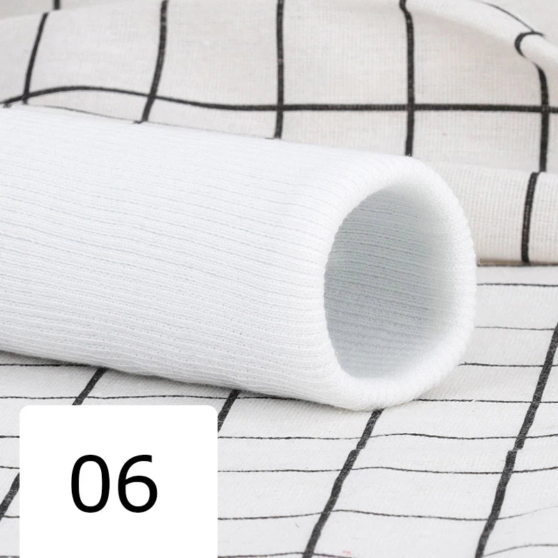 35cm Pre-Made Elastic Rib Cuffs - 7cm Wide Ready-to-Sew Cuffs for Sweaters & Trousers