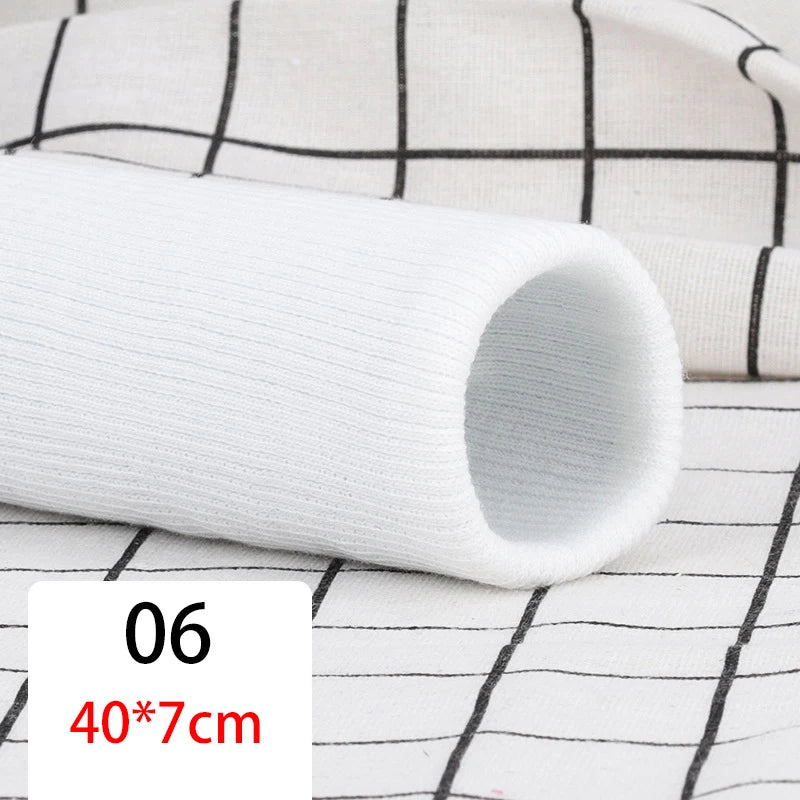 35cm Pre-Made Elastic Rib Cuffs - 7cm Wide Ready-to-Sew Cuffs for Sweaters & Trousers