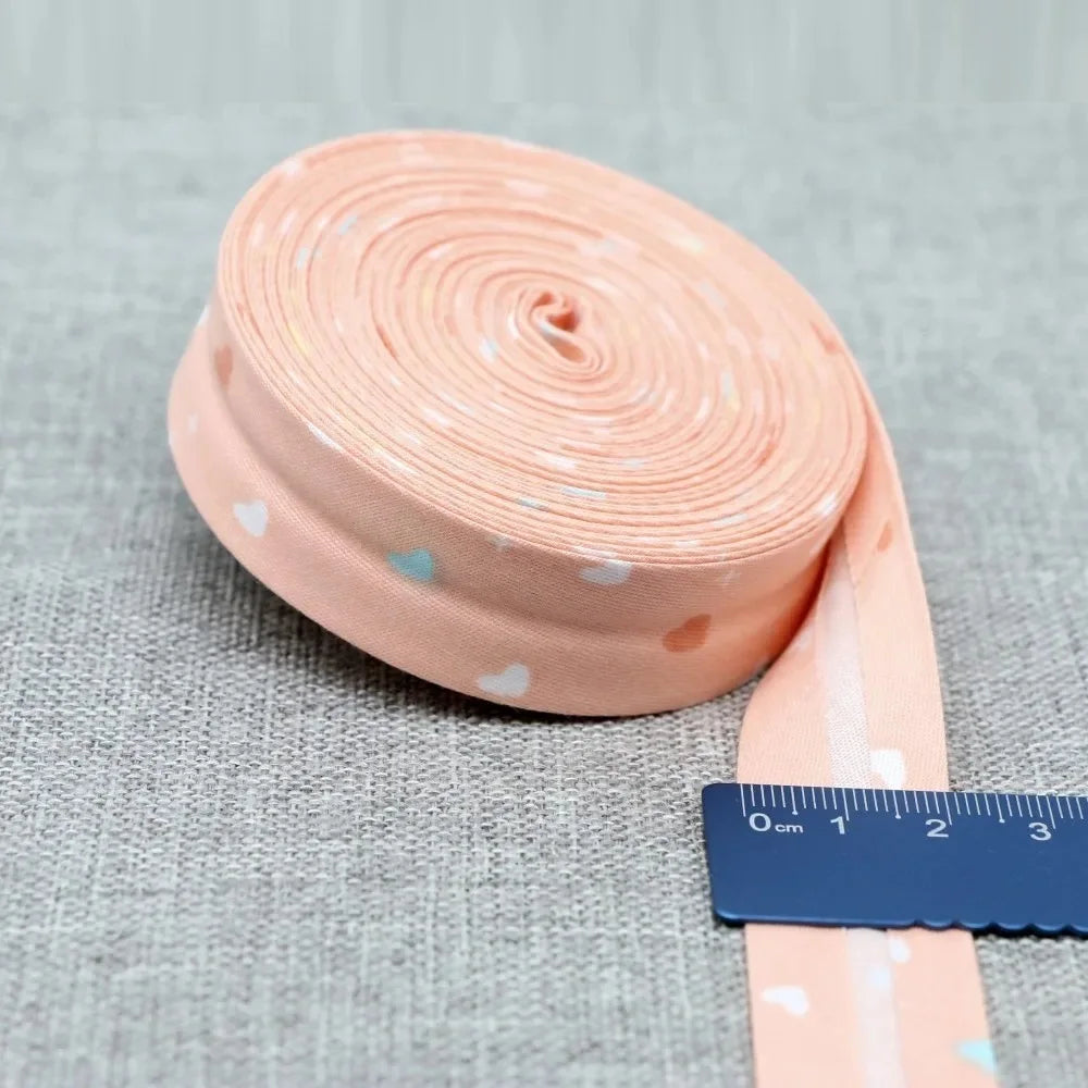 20mm Dot Print Bias Binding Tape 5m or 10m - Cotton Bias Tape for Sewing & Crafts