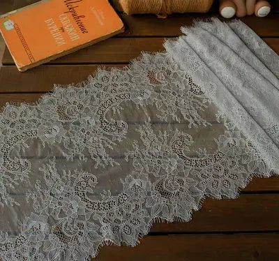 3 Meters Wide Eyelash Lace 35cm - Chantilly Lace Trim for Garments