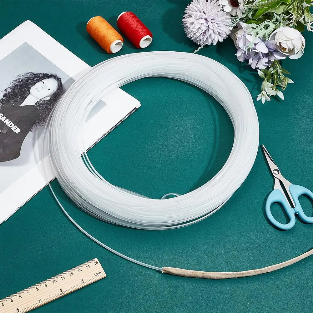 Clear Plastic Corset Boning - Multiple Widths & Lengths (5mm-10mm, 5-20 Yards) for Corsets & Bustiers