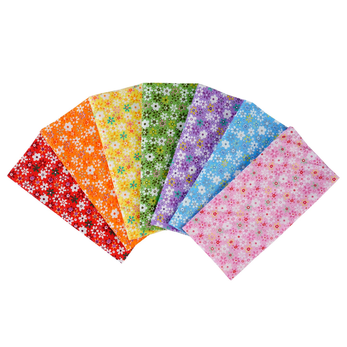 7-Pack Cotton Fabric Squares - Fat Quarters/Charm Packs for Quilting & Patchwork