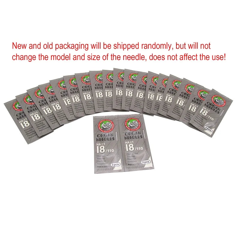 100pcs Organ Sewing Machine Needles - HAx1 130/705H for Domestic Machines (Singer, Brother, Janome)