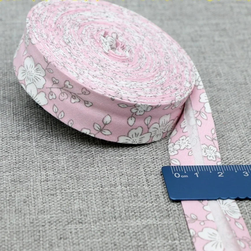 20mm Dot Print Bias Binding Tape 5m or 10m - Cotton Bias Tape for Sewing & Crafts