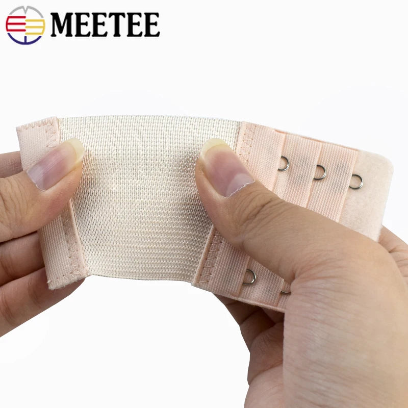 Bra Strap Extension 3-Row Hook & Eye - Adjustable Bra Extenders (2/5/10 Pack)