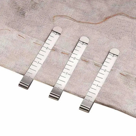 Stainless Steel Wide Hem Clips - Metal Sewing Clips for Curtains & Home Decor (1, 3, or 5 Pack)