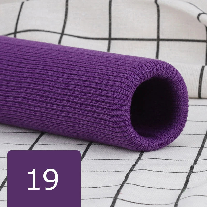35cm Pre-Made Elastic Rib Cuffs - 7cm Wide Ready-to-Sew Cuffs for Sweaters & Trousers