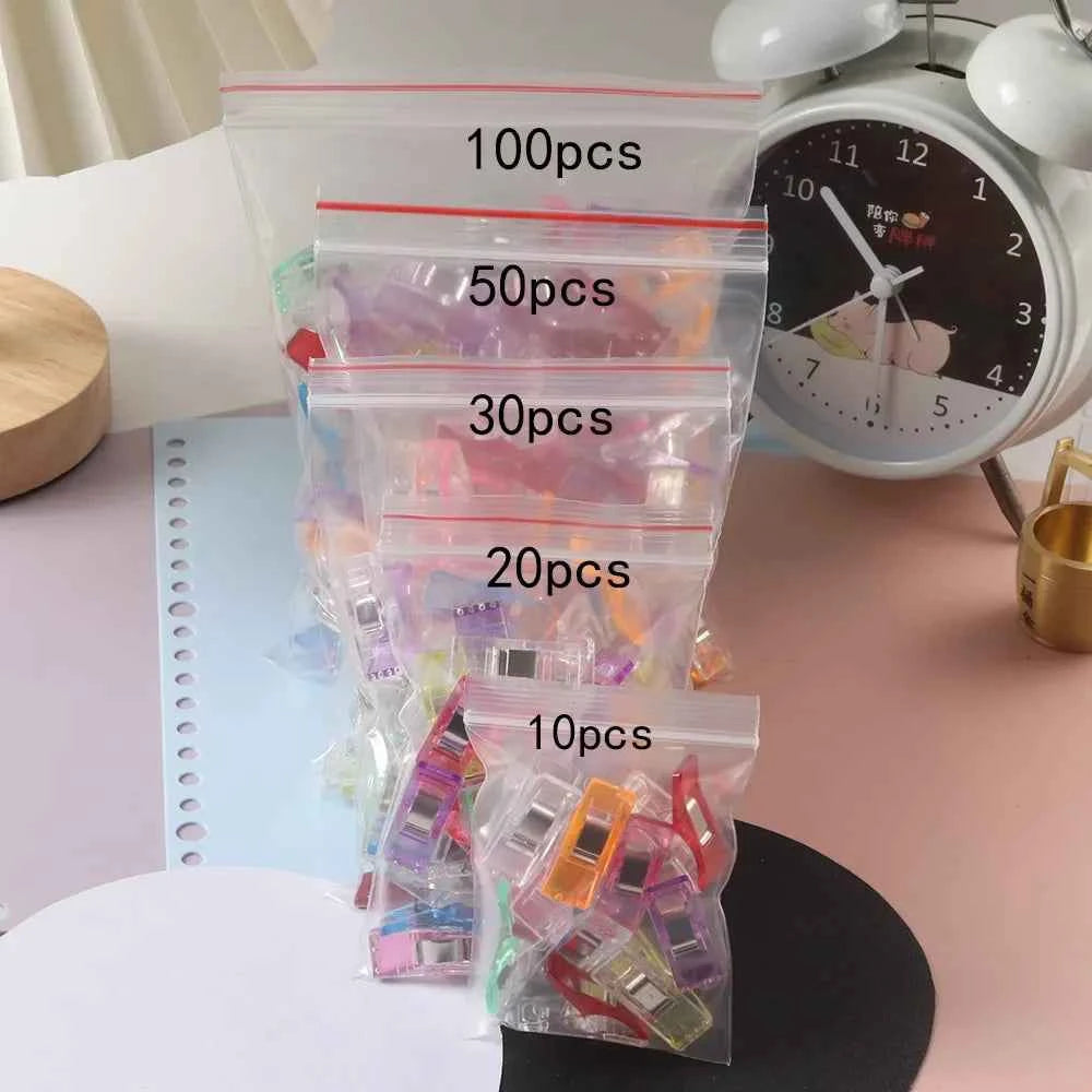 Plastic Sewing Clips 50pcs - Strong Wonder Clips for Quilting, Bag Making & Crafts