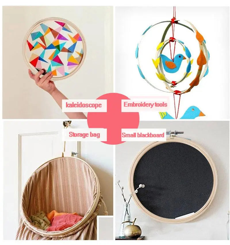 Wooden Embroidery Hoops Frame Set 10pcs/Set 10-30cm