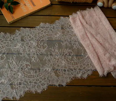 3 Meters Wide Eyelash Lace 35cm - Chantilly Lace Trim for Garments