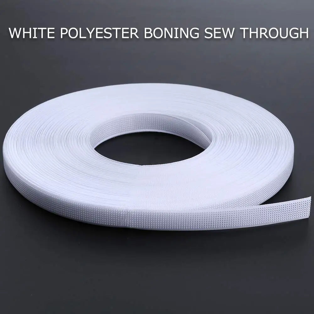 Polyester Boning 50 Yards - Multiple Widths (6mm-12mm) for Corsets, Bras & Wedding Dresses