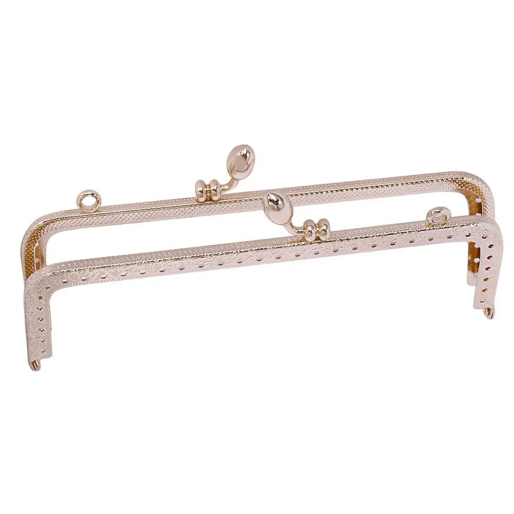 Metal Purse Frame Square Glossy Gold Basic