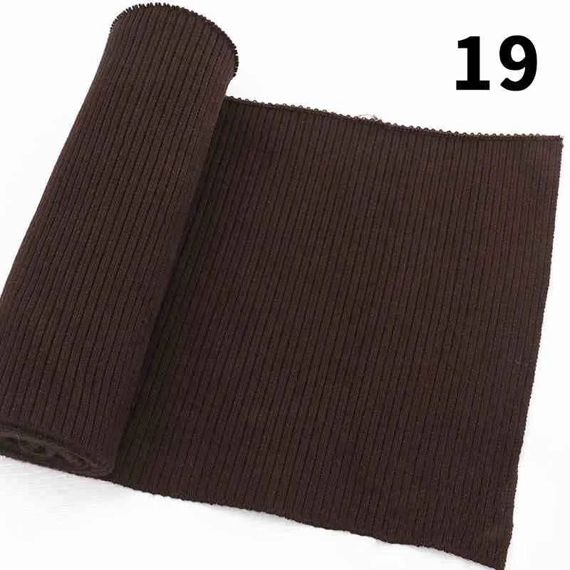1 Yard Pure Cotton Stretch Rib Knitted Fabric - 17cm Wide for Necklines, Cuffs & Hems