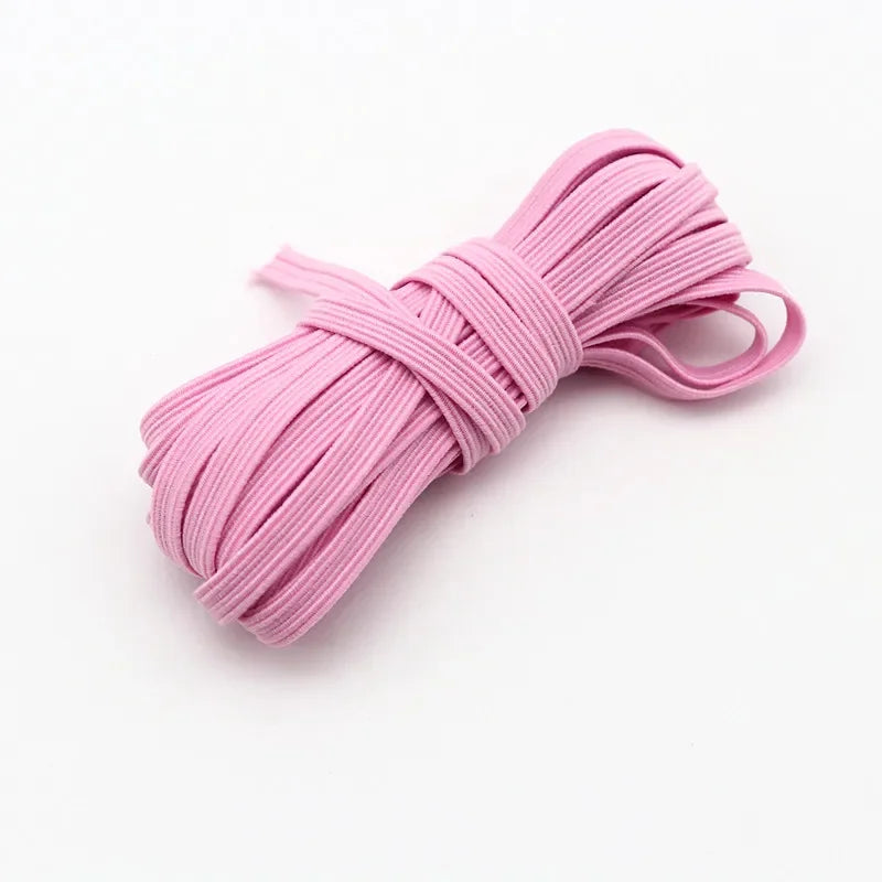 6mm Elastic Band - Multi-Color Polyester Spandex Elastic for Sewing & Lingerie (5m-40m)