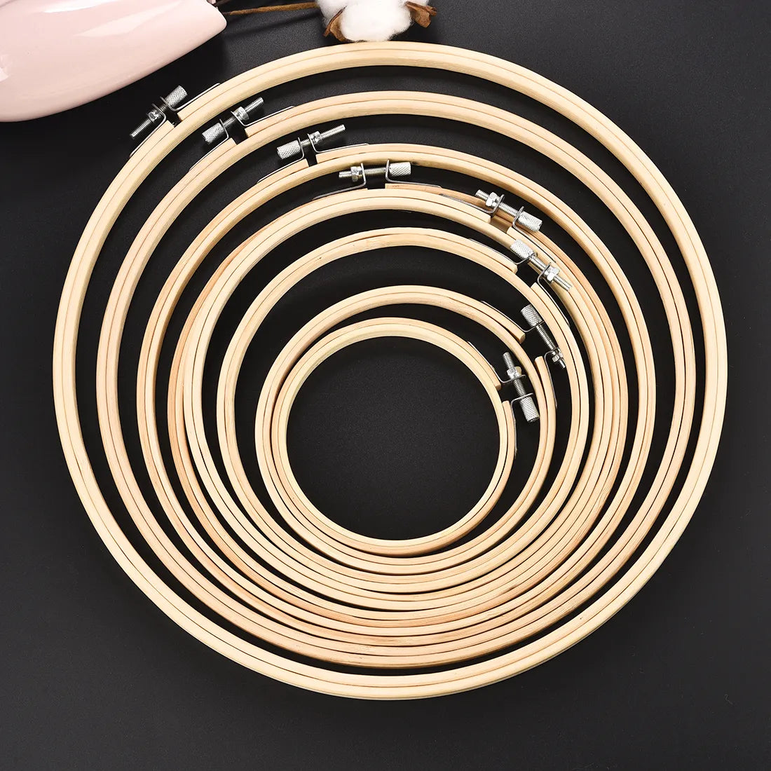 Wooden Embroidery Hoops Frame Set 10pcs/Set 10-30cm